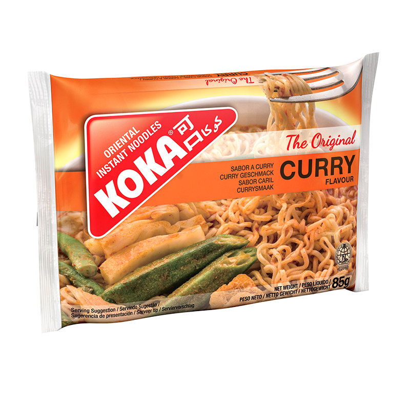 Noodles da Koka de Caril, embalagem da koka